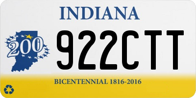IN license plate 922CTT