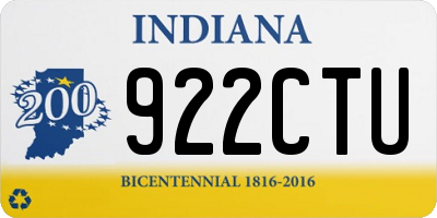 IN license plate 922CTU