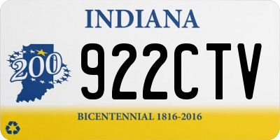 IN license plate 922CTV