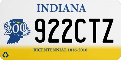 IN license plate 922CTZ