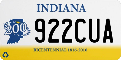 IN license plate 922CUA