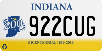 IN license plate 922CUG