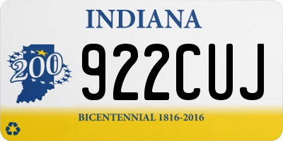 IN license plate 922CUJ