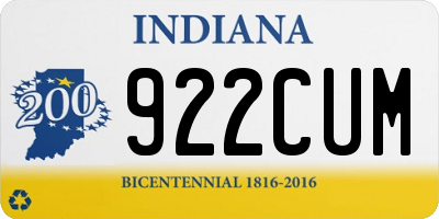 IN license plate 922CUM