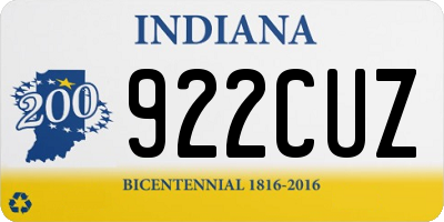 IN license plate 922CUZ