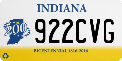 IN license plate 922CVG