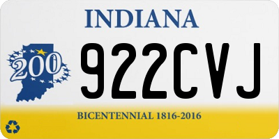 IN license plate 922CVJ