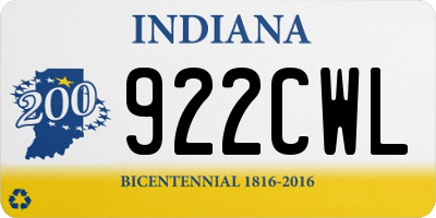 IN license plate 922CWL