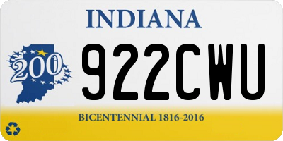 IN license plate 922CWU