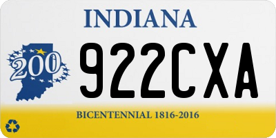 IN license plate 922CXA