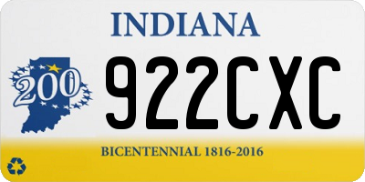 IN license plate 922CXC