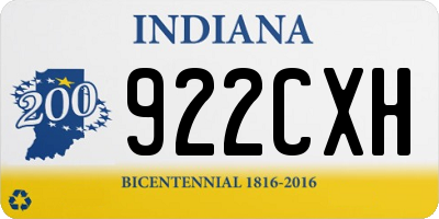 IN license plate 922CXH
