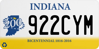 IN license plate 922CYM
