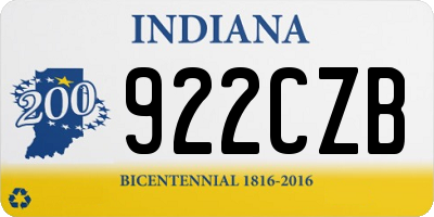 IN license plate 922CZB