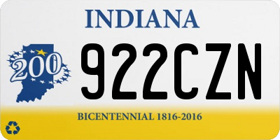 IN license plate 922CZN