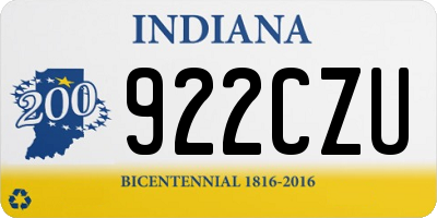 IN license plate 922CZU