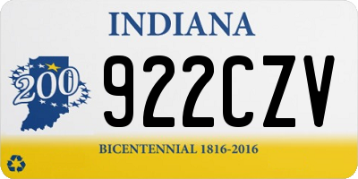 IN license plate 922CZV