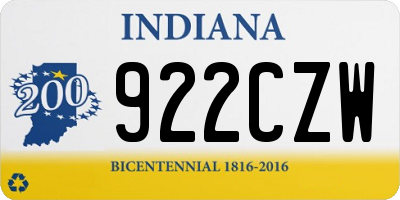 IN license plate 922CZW