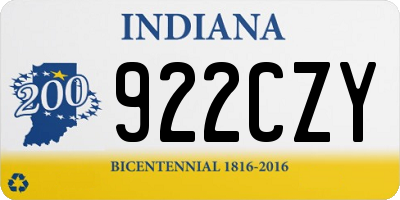 IN license plate 922CZY