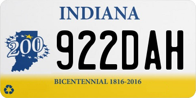 IN license plate 922DAH