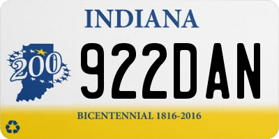 IN license plate 922DAN