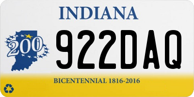 IN license plate 922DAQ