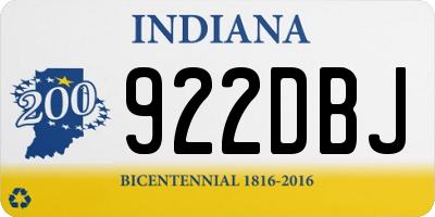 IN license plate 922DBJ