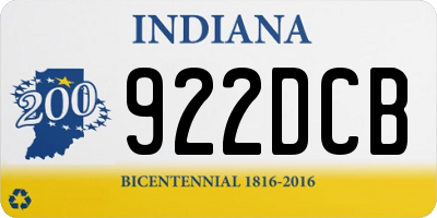 IN license plate 922DCB
