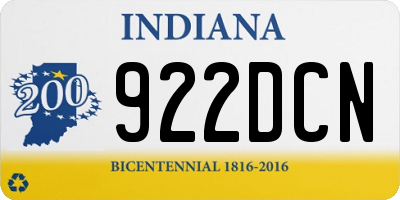 IN license plate 922DCN