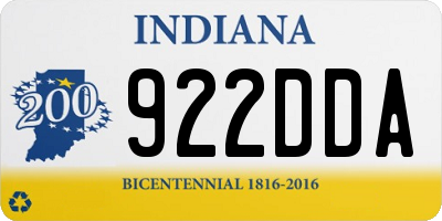 IN license plate 922DDA