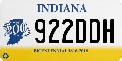 IN license plate 922DDH