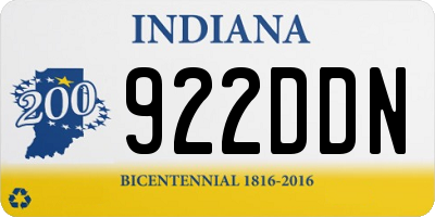 IN license plate 922DDN