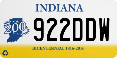 IN license plate 922DDW