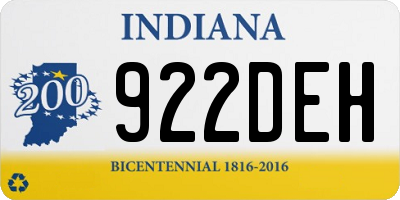 IN license plate 922DEH