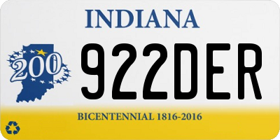 IN license plate 922DER