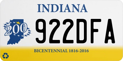 IN license plate 922DFA