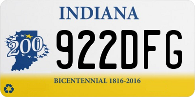 IN license plate 922DFG