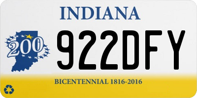 IN license plate 922DFY