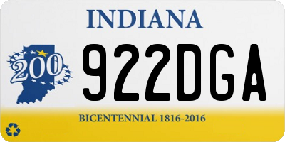 IN license plate 922DGA