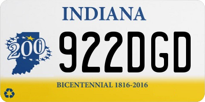 IN license plate 922DGD
