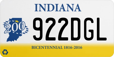 IN license plate 922DGL