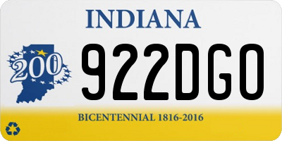 IN license plate 922DGO