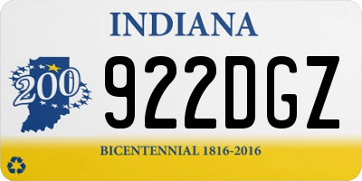 IN license plate 922DGZ