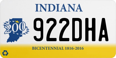 IN license plate 922DHA