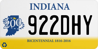 IN license plate 922DHY