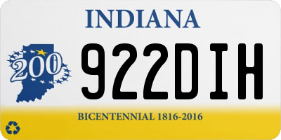 IN license plate 922DIH