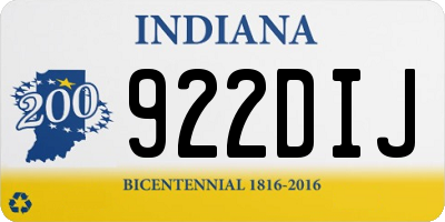 IN license plate 922DIJ