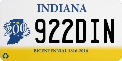 IN license plate 922DIN