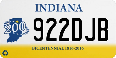 IN license plate 922DJB