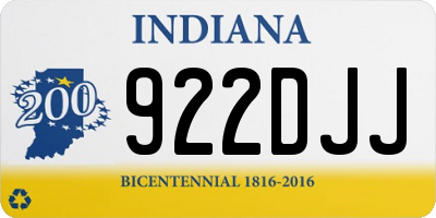 IN license plate 922DJJ